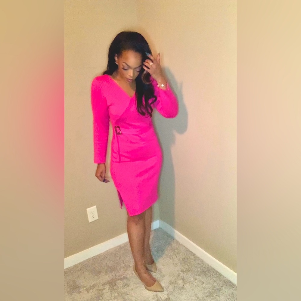 Fuchsia Knit Dress